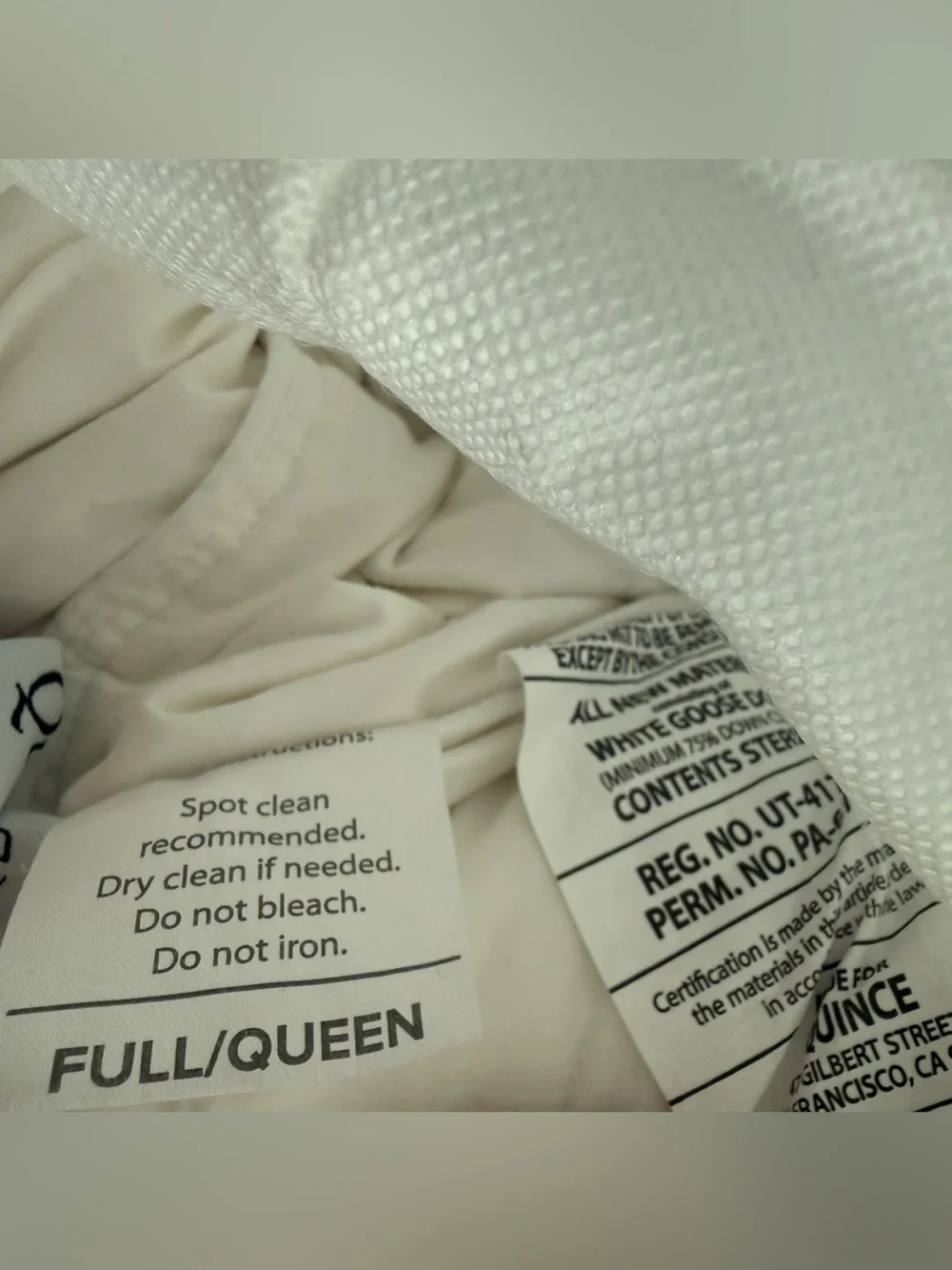New Quince Luxe Goose Down Duvet Insert Comforter Lightweight Full/Queen $244